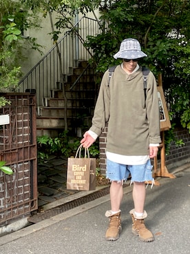 「gentle monster（ジェントルモンスター）のアイテム」を使った、endyさん（メンズ・173cm）の春コーディネート