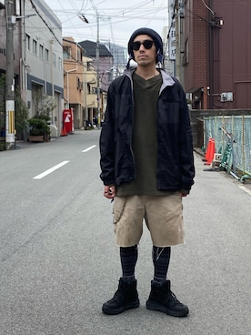 「JANSPORT（ジャンスポーツ）のアイテム」を使った、endyさん（メンズ・173cm）の春コーディネート