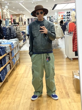 「CA4LA（カシラ）のアイテム」を使った、endyさん（メンズ・173cm）の冬コーディネート