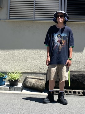 「HOKA（ホカ）のアイテム」を使った、endyさん（メンズ・173cm）の夏コーディネート