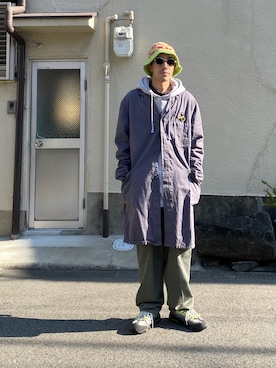 「アイテム（ジャケット/アウター、グレー系）」を使った、endyさん（メンズ・173cm）の冬コーディネート