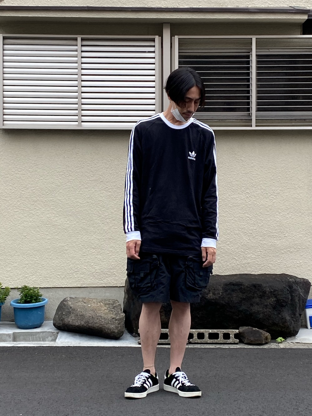 【Adidas】★旬コーデに映える編みショートTシャツ adidas アディダス M 3ST TEE ショートスリーブ IA4845 BLACKを