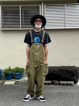 「COOLなこのコが仲間入り」｜「アイテム（オールインワン・サロペット）」を使った、endyさん（メンズ・173cm）の夏コーディネート