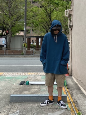 「Snow Peak（スノーピーク）のアイテム」を使った、endyさん（メンズ・173cm）の春コーディネート