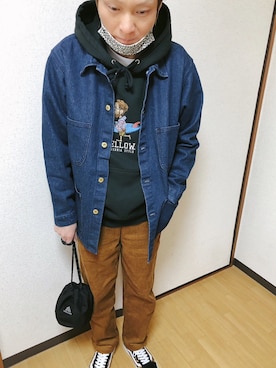 「MELLOW（メロー）のアイテム」を使った、✩ShiGёKi✩さん（メンズ・170cm）の秋コーディネート
