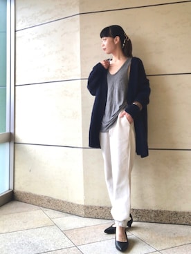 「アイテム（スウェットパンツ）」を使った、うめさん（レディース・160cm）の秋コーディネート