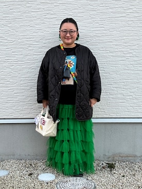 ☁︎•ꇵ͒•`s☺︎+sa*॰¨̮さん（レディース・155cm）の冬コーディネート