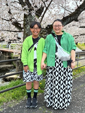 「Java（ジャバ）のアイテム」を使った、☁︎•ꇵ͒•`s☺︎+sa*॰¨̮さん（レディース・155cm）の春コーディネート