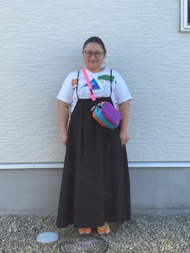 「アイテム（ヘアアクセサリー）」を使った、☁︎•ꇵ͒•`s☺︎+sa*॰¨̮さん（レディース・155cm）の秋コーディネート