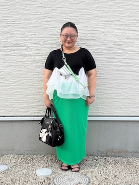 「KOBE LETTUCE（コウベレタス）のアイテム」を使った、☁︎•ꇵ͒•`s☺︎+sa*॰¨̮さん（レディース・155cm）の夏コーディネート