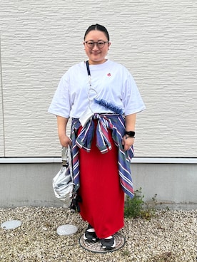 「Java（ジャバ）のアイテム」を使った、☁︎•ꇵ͒•`s☺︎+sa*॰¨̮さん（レディース・155cm）の春コーディネート