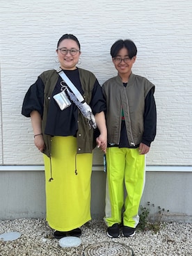 「Java（ジャバ）のアイテム」を使った、☁︎•ꇵ͒•`s☺︎+sa*॰¨̮さん（レディース・155cm）の春コーディネート