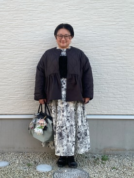 「アイテム（ピアス（両耳用））」を使った、☁︎•ꇵ͒•`s☺︎+sa*॰¨̮さん（レディース・155cm）の秋コーディネート