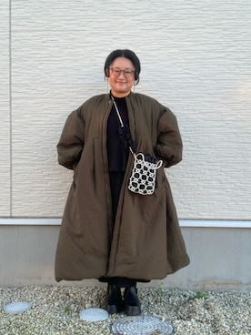 「アイテム（ピアス（両耳用））」を使った、☁︎•ꇵ͒•`s☺︎+sa*॰¨̮さん（レディース・155cm）の秋コーディネート