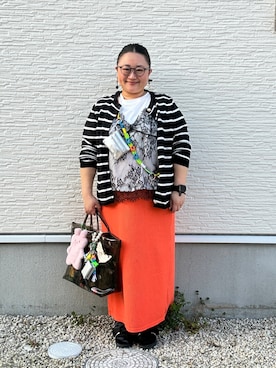 「しまむら（シマムラ）のアイテム」を使った、☁︎•ꇵ͒•`s☺︎+sa*॰¨̮さん（レディース・155cm）の春コーディネート