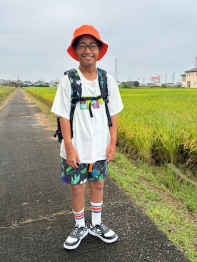 「KiU（キウ）のアイテム」を使った、☁︎•ꇵ͒•`s☺︎+sa*॰¨̮さん（キッズ・153cm）の秋コーディネート