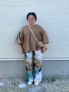 「アイテム（パンプス）」を使った、☁︎•ꇵ͒•`s☺︎+sa*॰¨̮さん（レディース・155cm）の秋コーディネート