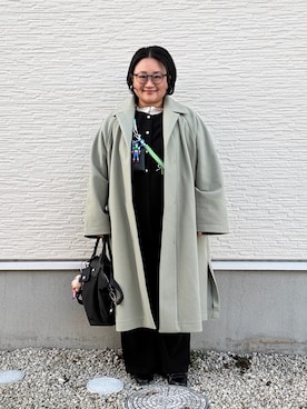 「LONGCHAMP（ロンシャン）のアイテム」を使った、☁︎•ꇵ͒•`s☺︎+sa*॰¨̮さん（レディース・155cm）の冬コーディネート