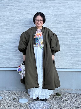 ☁︎•ꇵ͒•`s☺︎+sa*॰¨̮さん（レディース・155cm）の冬コーディネート