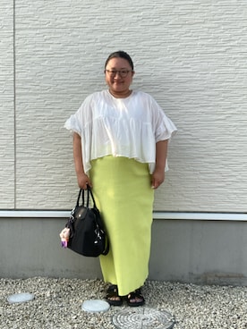 「アイテム（シュシュ）」を使った、☁︎•ꇵ͒•`s☺︎+sa*॰¨̮さん（レディース・155cm）の秋コーディネート