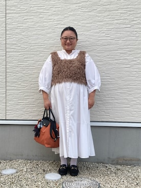 「アイテム（シュシュ）」を使った、☁︎•ꇵ͒•`s☺︎+sa*॰¨̮さん（レディース・155cm）の秋コーディネート