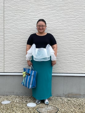 「アイテム（ヘアアクセサリー）」を使った、☁︎•ꇵ͒•`s☺︎+sa*॰¨̮さん（レディース・155cm）の秋コーディネート