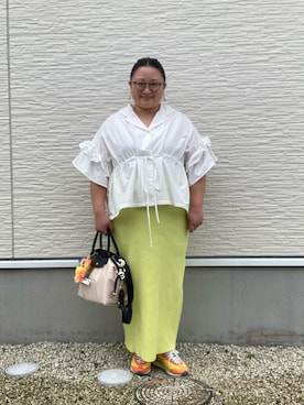 「アイテム（ピアス（両耳用））」を使った、☁︎•ꇵ͒•`s☺︎+sa*॰¨̮さん（レディース・155cm）の秋コーディネート