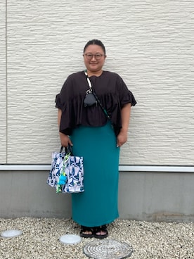 「アイテム（ピアス（両耳用））」を使った、☁︎•ꇵ͒•`s☺︎+sa*॰¨̮さん（レディース・155cm）の秋コーディネート