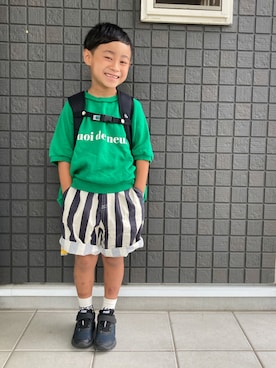 「MAD FOOT（マッドフット）のアイテム」を使った、☁︎•ꇵ͒•`s☺︎+sa*॰¨̮さん（キッズ・120cm）の夏コーディネート