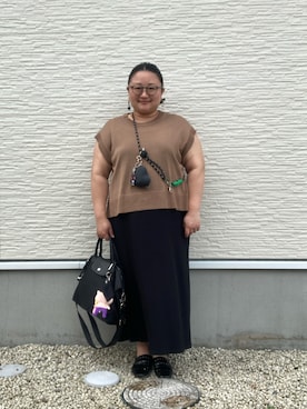 「アイテム（ピアス（両耳用））」を使った、☁︎•ꇵ͒•`s☺︎+sa*॰¨̮さん（レディース・155cm）の夏コーディネート