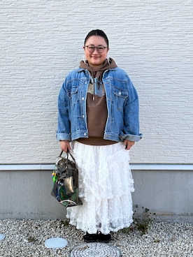 ☁︎•ꇵ͒•`s☺︎+sa*॰¨̮さん（レディース・155cm）の春コーディネート