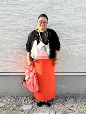 「アイテム（ポーチ）」を使った、☁︎•ꇵ͒•`s☺︎+sa*॰¨̮さん（レディース・155cm）の春コーディネート