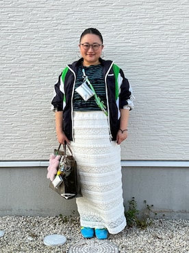 「アイテム（ポーチ）」を使った、☁︎•ꇵ͒•`s☺︎+sa*॰¨̮さん（レディース・155cm）の春コーディネート