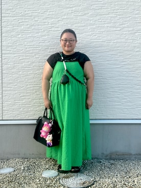 「アイテム（シュシュ）」を使った、☁︎•ꇵ͒•`s☺︎+sa*॰¨̮さん（レディース・155cm）の秋コーディネート