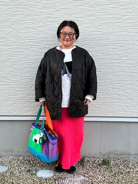 「Burner（バーナー）のアイテム」を使った、☁︎•ꇵ͒•`s☺︎+sa*॰¨̮さん（レディース・155cm）の冬コーディネート