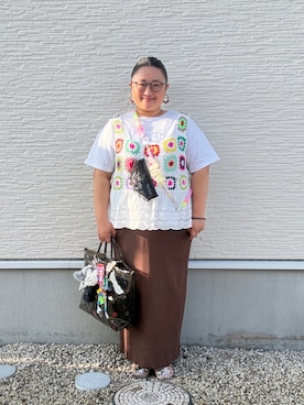 「アイテム（ピアス（両耳用））」を使った、☁︎•ꇵ͒•`s☺︎+sa*॰¨̮さん（レディース・155cm）の秋コーディネート