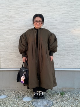 「アイテム（ピアス（両耳用））」を使った、☁︎•ꇵ͒•`s☺︎+sa*॰¨̮さん（レディース・155cm）の秋コーディネート