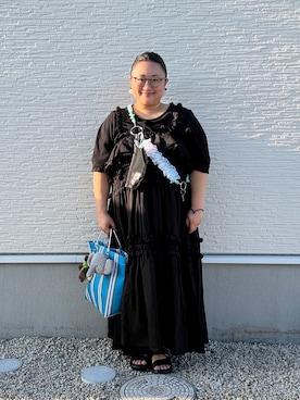 「アイテム（ピアス（両耳用））」を使った、☁︎•ꇵ͒•`s☺︎+sa*॰¨̮さん（レディース・155cm）の秋コーディネート