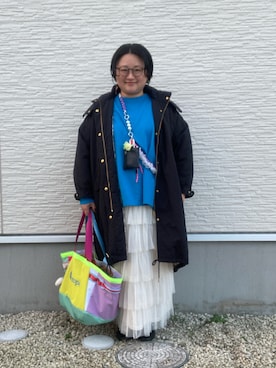 「アイテム（ドレスシューズ）」を使った、☁︎•ꇵ͒•`s☺︎+sa*॰¨̮さん（レディース・155cm）の冬コーディネート