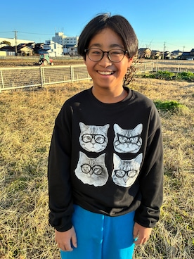 「Printstar（プリントスター）のアイテム」を使った、☁︎•ꇵ͒•`s☺︎+sa*॰¨̮さん（キッズ・145cm）の冬コーディネート