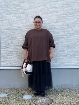 「アイテム（アクセサリー）」を使った、☁︎•ꇵ͒•`s☺︎+sa*॰¨̮さん（レディース・155cm）の秋コーディネート