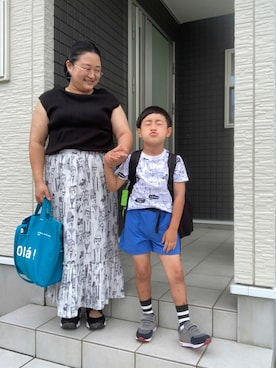 「アイテム（ピアス（両耳用））」を使った、☁︎•ꇵ͒•`s☺︎+sa*॰¨̮さん（レディース・155cm・30代）の夏コーディネート