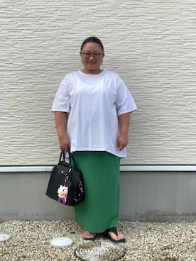 「アイテム（トートバッグ）」を使った、☁︎•ꇵ͒•`s☺︎+sa*॰¨̮さん（レディース・155cm）の夏コーディネート