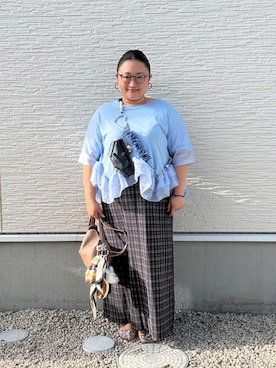 ☁︎•ꇵ͒•`s☺︎+sa*॰¨̮さん(レディース・155cm)の夏コーディネート