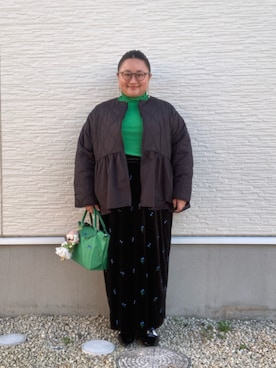 「アイテム（ノーカラーコート）」を使った、☁︎•ꇵ͒•`s☺︎+sa*॰¨̮さん（レディース・155cm）の秋コーディネート