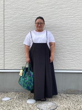 「アイテム（シュシュ）」を使った、☁︎•ꇵ͒•`s☺︎+sa*॰¨̮さん（レディース・155cm）の秋コーディネート