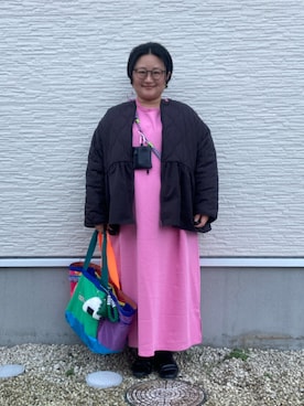 「アイテム（ノーカラーコート）」を使った、☁︎•ꇵ͒•`s☺︎+sa*॰¨̮さん（レディース・155cm）の冬コーディネート