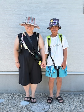 「KiU（キウ）のアイテム」を使った、☁︎•ꇵ͒•`s☺︎+sa*॰¨̮さん（レディース・155cm）の夏コーディネート
