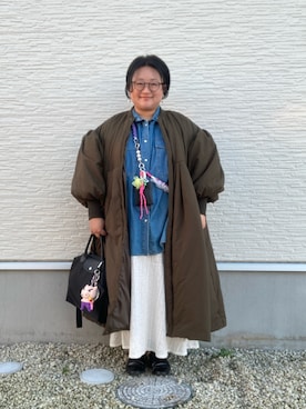 「アイテム（ワンピース/ドレス）」を使った、☁︎•ꇵ͒•`s☺︎+sa*॰¨̮さん（レディース・155cm）の秋コーディネート