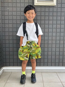 「HusHusH（ハッシュアッシュ）のアイテム」を使った、☁︎•ꇵ͒•`s☺︎+sa*॰¨̮さん（キッズ・120cm）の夏コーディネート